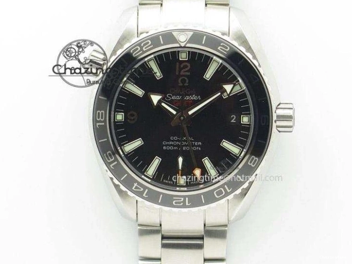 0328 Planet Ocean 600M Chrono SS VRF 1:1 Best Edition Black Bezel Blue Dial on RG SS Bracelet A Affordable 7648